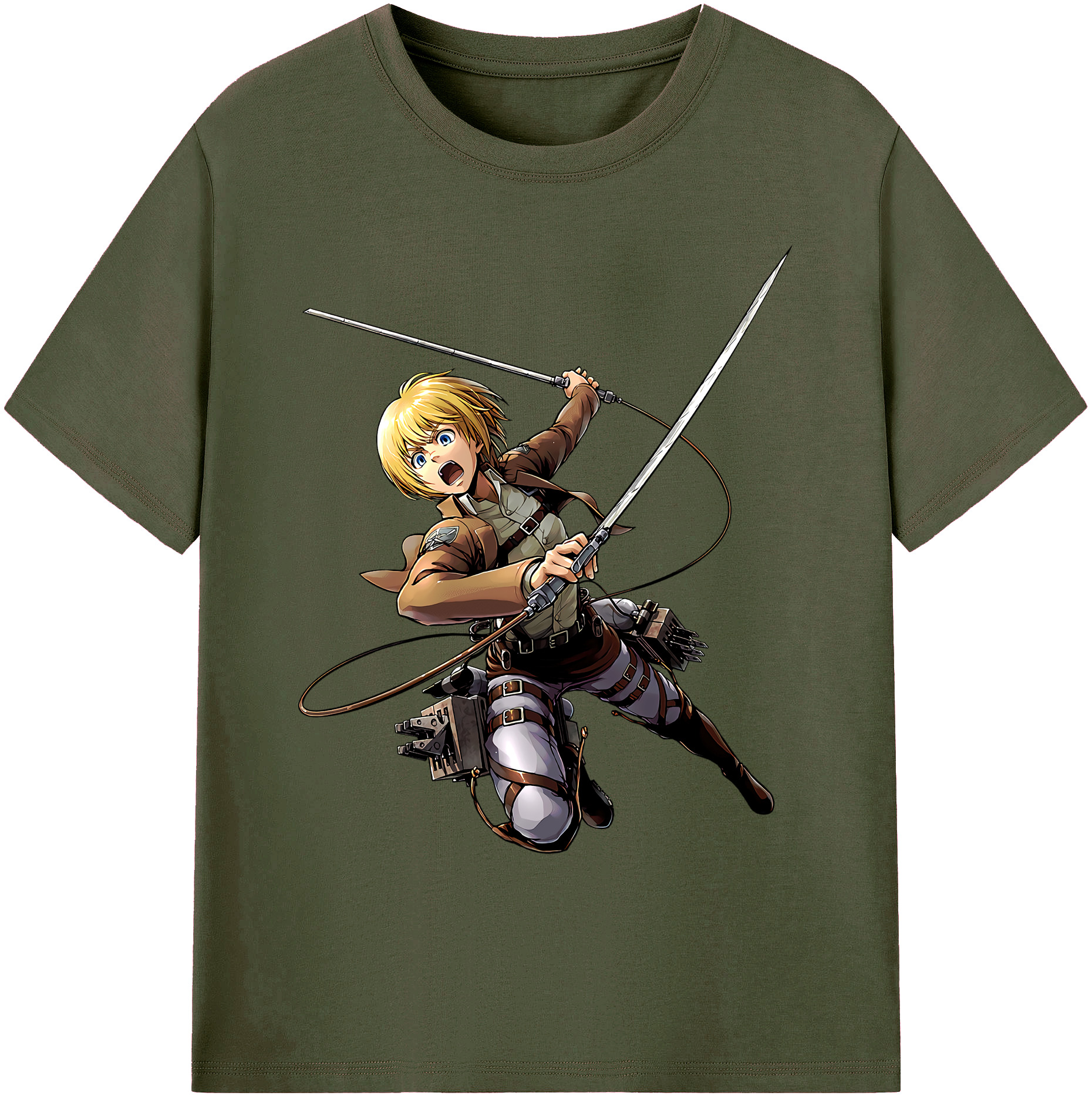 （画像用） 進撃の巨人 アルミン·アルレルト Attack on Titan Armin Arlert 綿100％ メンズ半袖Tシャツ｜肌触りやわらか＆通気性